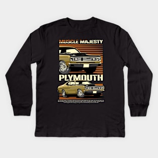 1970 Plymouth Duster Muscle Car Kids Long Sleeve T-Shirt